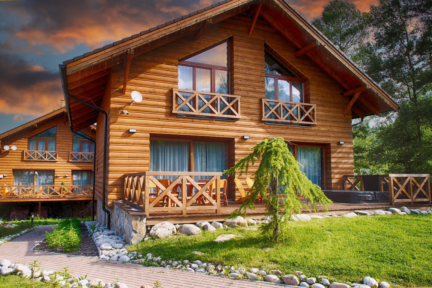 Chalet v lete